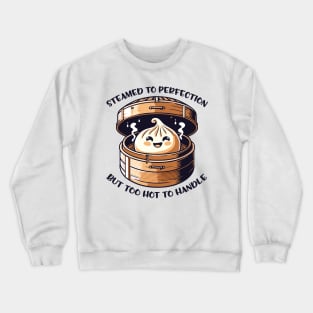 Adorable Dumpling in Bamboo Steamer - Foodie gift Crewneck Sweatshirt